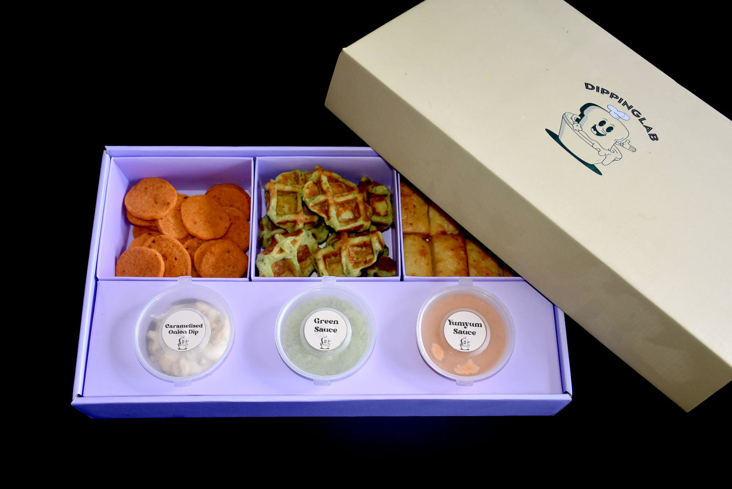 appetizer box mini , Amuses bouches accompagnés de sauces savoureuses